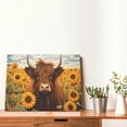 thumbnail image 4 of Balery Countryside Sunflower Cow Pattern Canvas Decorative Picture – 30x40in Premium Wall Art, Modern Canvas Print for Home Decor（Horizontal）, 4 of 6