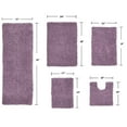 thumbnail image 3 of Home Weavers Fantasia Bath Rug 100% Cotton Non-Slip Bathroom Rug Set Machine Washable Bathroom Rug, Bath Rug, Bathroom Rug, Runner, U Shaped Contour, Purple Color 5 Piece Bath Rug set, 3 of 6