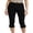 Black, variant on Michellecmm Womens Capris Flared Pants Bow Tie Solid Color Elastic Tight Slim Fit Comfortable Cropped Pants