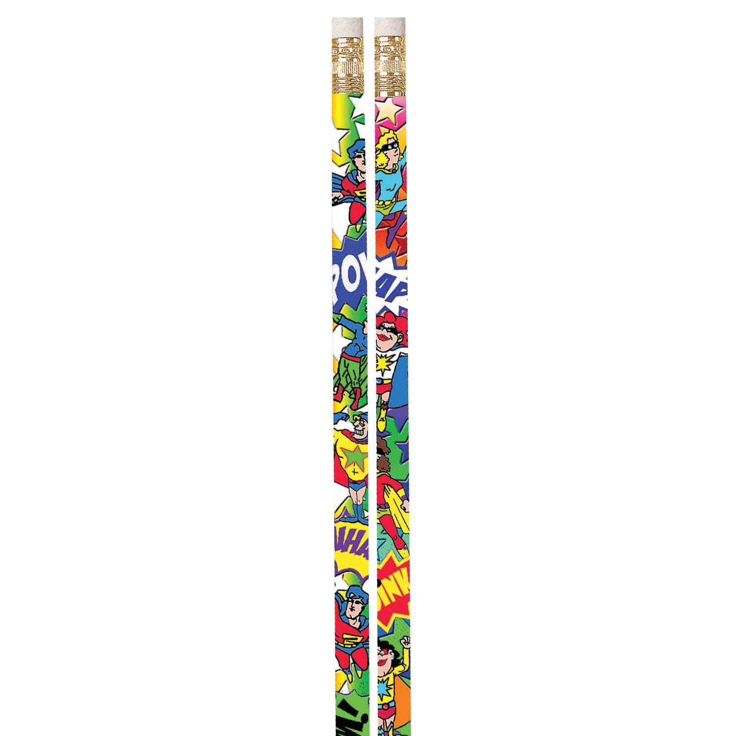 Musgrave Pencil Company Super-Duper Heroes Motivational Pencil, 12 Per Pack, 12 Packs