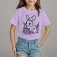 thumbnail image 2 of Happy Easter Shirt Girls 2025 Trendy Easter Eggs Bunny Printed Kids Tee Summer Short Sleeve Crewneck T Shirt 3-13Y Easter Outfit Baby Boy, 2 of 4