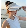 thumbnail image 3 of CoCopeaunts Sun Visor Sun Hat Womens Beach Hat Widened Hat Brim Ponytail Cap Super Sun Protection Hat Hiking Fishing Travel 2023, 3 of 6
