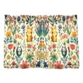 thumbnail image 7 of Yayeee Kitchen Curtains Light Filtering 27"x24" Rod Pocket Short Cafe Window Panel, Floral Animals, 7 of 7