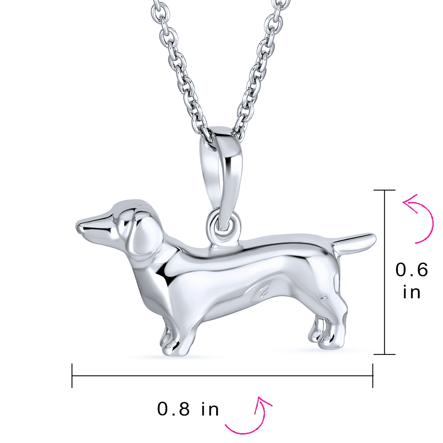 Collier Pendentif Bouledogue Rose émaillé Et Cristal - Longueur 27 Pouces, Plaqué Or, Betsey Johnson