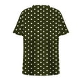 thumbnail image 5 of Ayolanni Green Womens Summer Tops V-Neck Short Sleeve Plus Size Polka Dot T-Shirts Lady Blouses 2x, 5 of 6