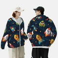 thumbnail image 4 of Kdxio Spaceships and Stars Print Women Men Sun Protection UPF 50+ Jackets Zip Up Long Sleeve Hoodie Hiking Lightweight with Pockets, 4 of 7