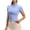 #0143-Blue, variant on Womens Zip Up Yoga Tops St Collar Short Sleeve Workout Jackets Solid Color Athletic Tops Breathable Active Shirts Gym Running Pilates Sports