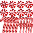 thumbnail image 1 of YUJUN Set de 23 globos de papel aluminio con bastones de caramelo para Navidad, 1 of 7