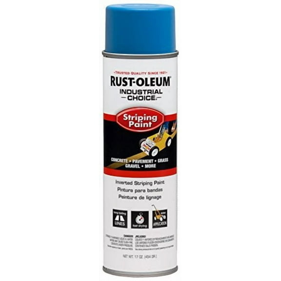 Rust-Oleum 263446 Industrial Choice Inverted Striping Spray Paint 18 oz, 17 Fl Oz Pack of 1, Dark Blue/Blue