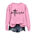 thumbnail image 3 of There Is Nothing Too Big For God Christian Sweatshirts for Women Long Sleeve Crewneck Graphic Sweatshirt Pullover Tops, 3 of 5