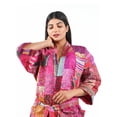 thumbnail image 4 of KLAVATE Women's Kantha Kimono Cotton Bathrobe Cardigan Sleepwear Nightgown, 4 of 4