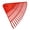 21 Red, variant on Soumake 12/21 Tines Leaf Rake Tempered Plastic Rake Head Collecting Leaves Debris Garden Tool Lightweight Yard Grass Clean Tool For Gardening Camping