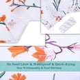 thumbnail image 4 of Floral Shower Curtain, Orange Shower Curtain, Flower Shower Curtain, Plant Shower Curtains Set with 12 Hooks, Watercolor Bathroom Decor, 72"x72", 4 of 6