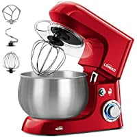 

Loniko Electric Stand Mixer 6.5-QT 6-Speed Tilt-Head Household Stand Mixers with Dough Hook Wire Whip & Beater Kitchen Food Mixers with Splash Guard for Backing Bread Cakes &coo