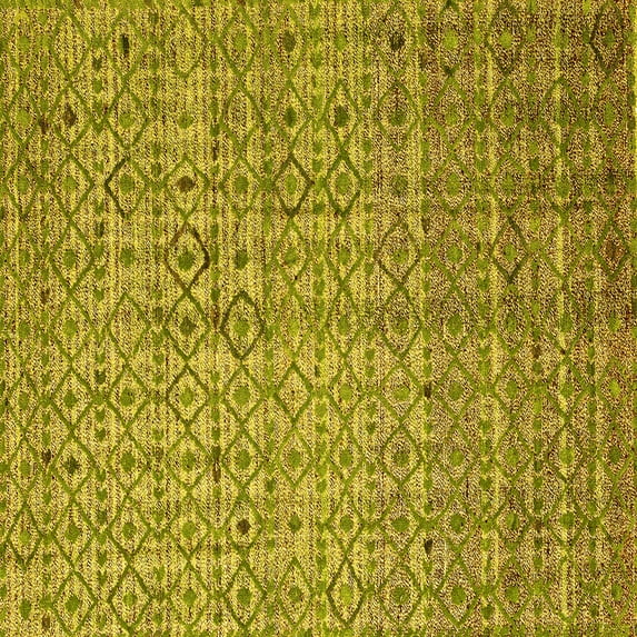 Ahgly Company Indoor Square Abstract Yellow Modern Area Rugs, 3' Square