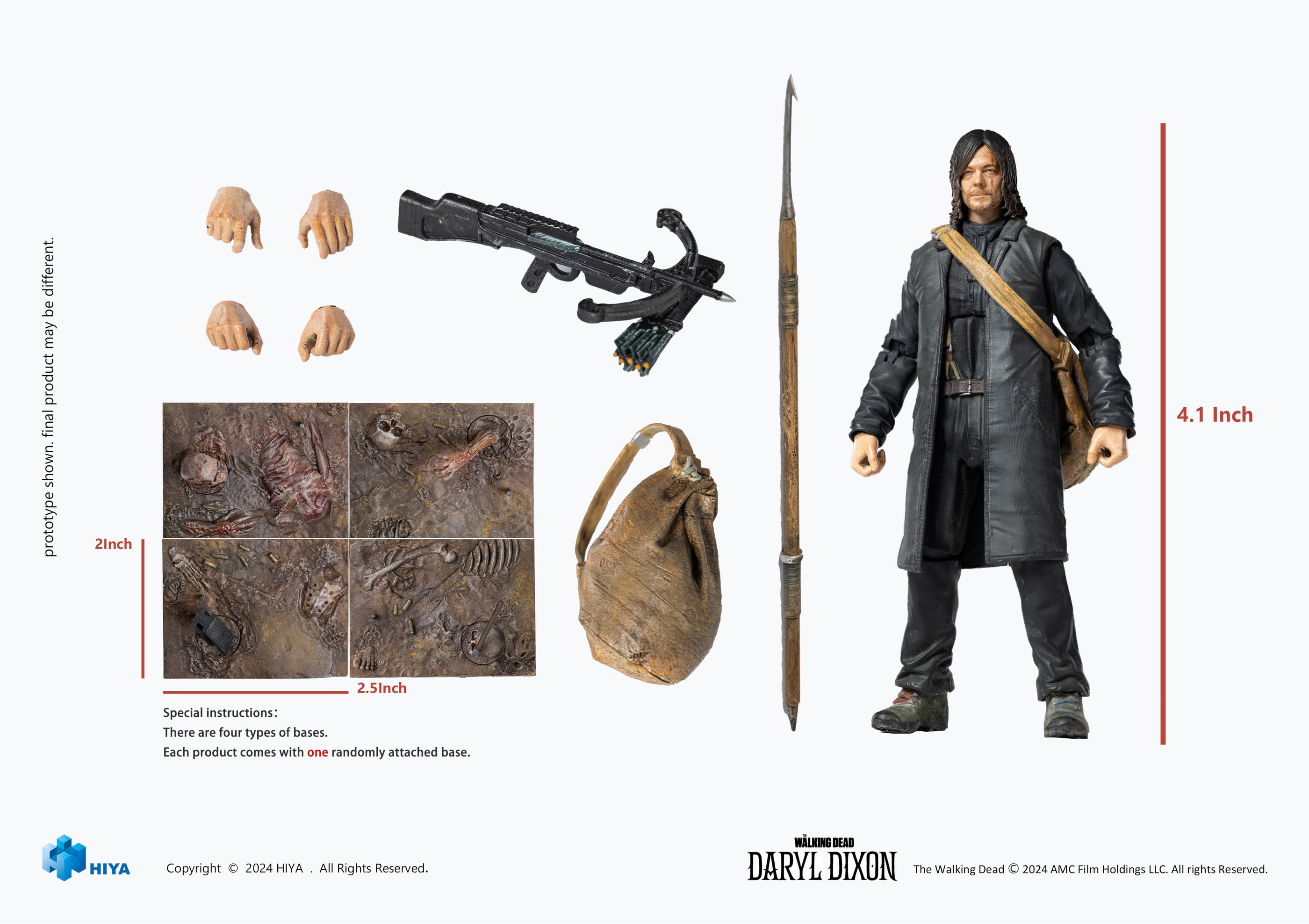 Hiya Toys - The Walking Dead - Exquisite Mini - Daryl Dixon 1/18 Px Action Figure