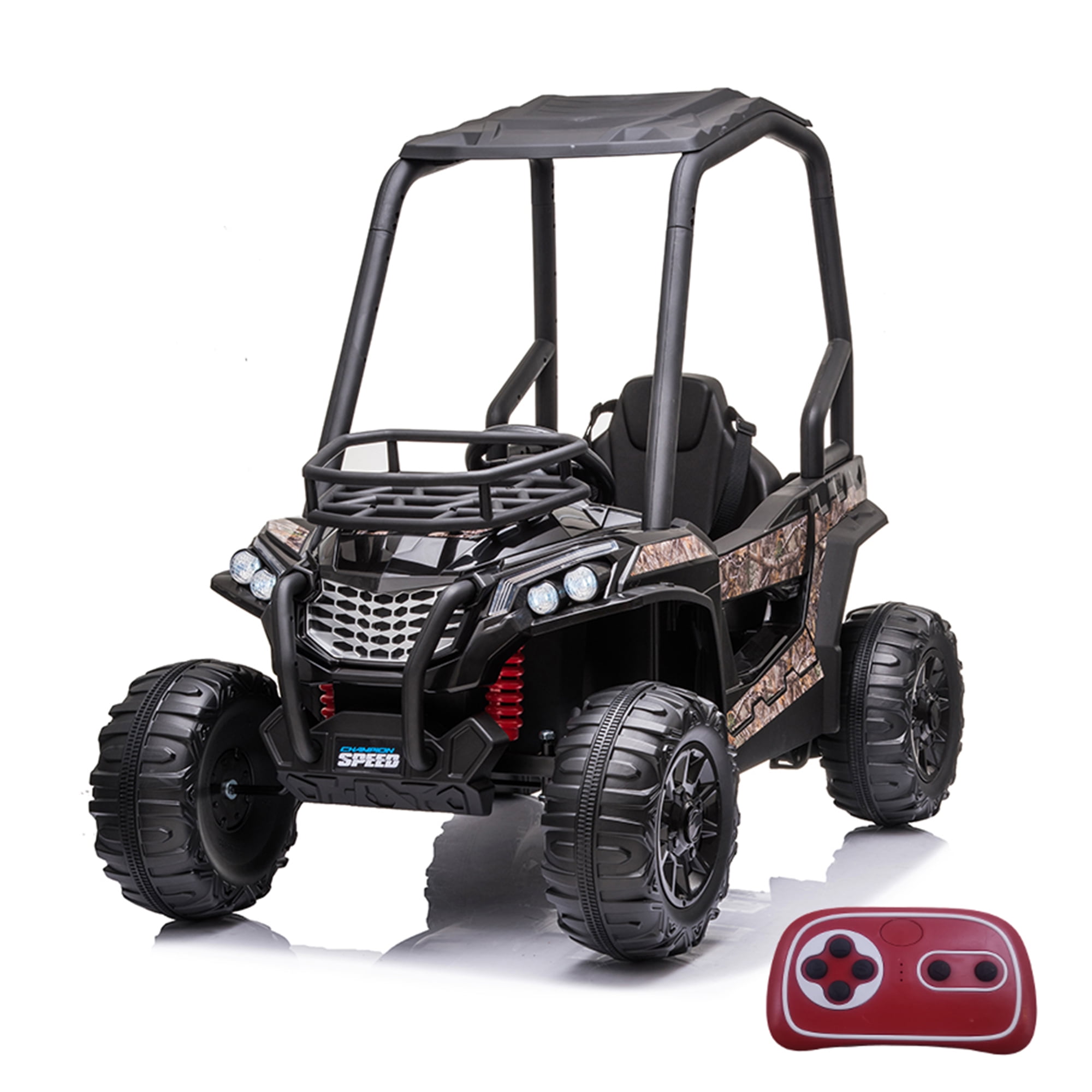 CIPACHO 24V Kid Ride On UTV Car, Battery Powered Electric Car for Kids, 4 Wheels Motorized Vehicles Children Toys, 2 Speeds, LED Headlights, Black CIPACHO 24V Kid Ride On UTV Car, Battery Powered Electric Car for Kids, 4 Wheels Motorized Vehicles Children Toys, 2 Speeds, LED Headlights, Black
