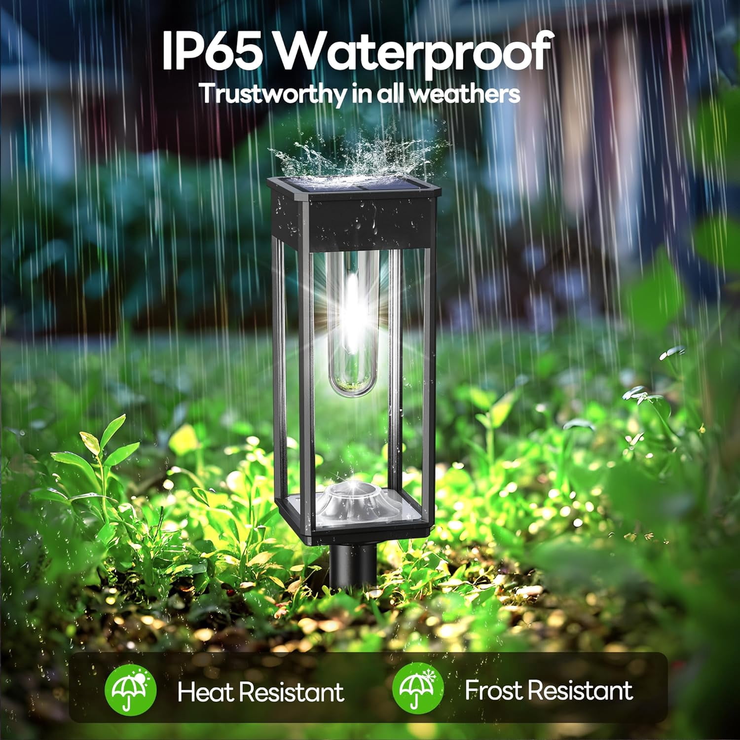 Solar Pathway Lights Outdoor IP65 Waterproof, 8 Pack 6500K LED Auto On/Off Walkway Landscape Light for Yard Lawn Garden Patio Driveway Outside Decor, Cool White