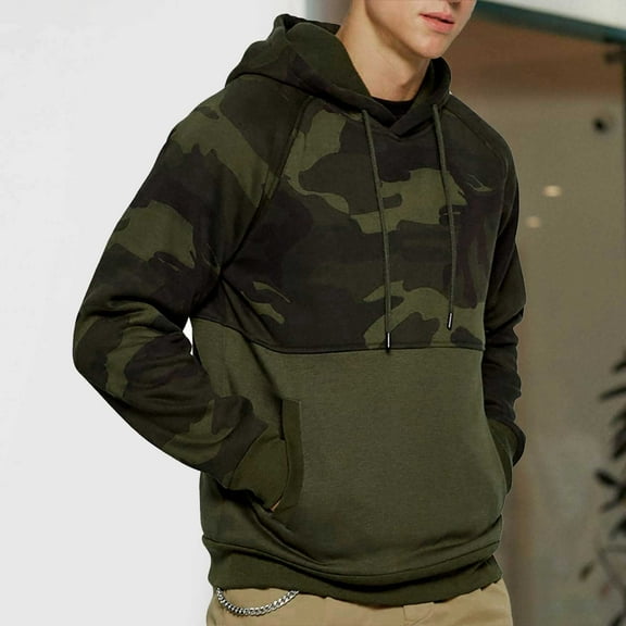 Womens Casual Crewneck Hoodie Long Sleeve Hooded Sweatshirts Camouflage Printed Fall Fashion 2025 Pullover Sweaters Winter Clothes