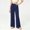 Navy, variant on Girls Wide Leg Pants Kids Elastic High Waist Loose Fit Comfy Lounge Trousers with Pockets Navy,Size 14-15 T