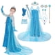 thumbnail image 2 of Disney disfraz de Frozen para niñas, vestido de princesa Elsa con lentejuelas, Reina de la nieve, Halloween, fiesta de cumpleaños, graduación, ropa con capa Fivean unisex, 2 of 2