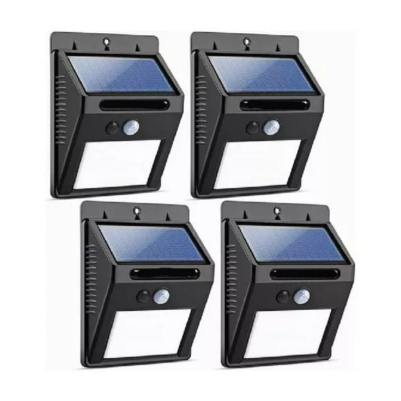 Lámpara de luz solar BELUG Impermeable Exterior de Pared LED 4pzs