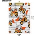 thumbnail image 2 of FMSHPON Orange Cartoon Tractor Clipboard Hardboard Wood Nursing Clip Board and Pull for Standard A4 Letter 13x9 inches, 2 of 7