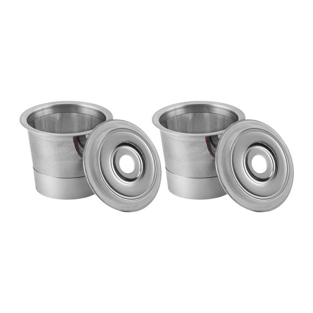 2 Piezas de Cápsulas de Café Expreso de Acero Inoxidable Herramientas de Café Reutilizables Cápsulas de Café
