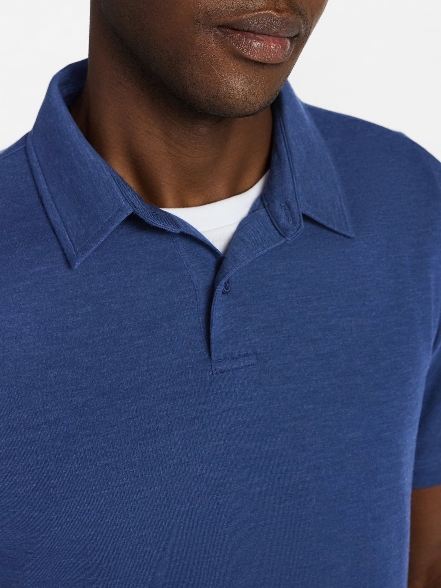 George Men's and Big Men's Double Knit Polo Shirt with Short Sleeves, Sizes S-5XL