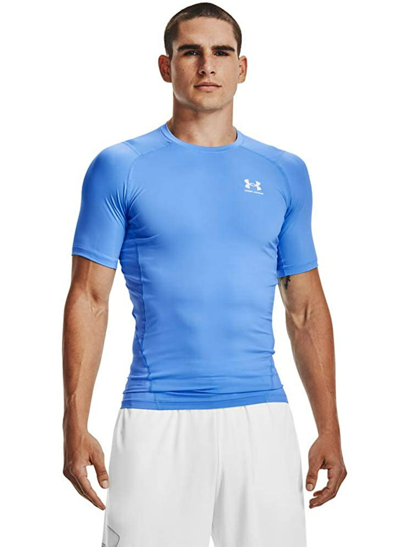 Under Armour Mens HeatGear Short-Sleeve T-Shirt Carolina Blue 475/White X-Large - Walmart.com
