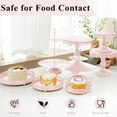 thumbnail image 4 of Set of 9 Cake Stands Metal Cupcake Stand Set Multiple Styles Candy Fruit Display Tower Dessert Plate Cake Serving Tray for Birthday Party Wedding Anniversary Baby Shower Engagement (Pink), 4 of 14