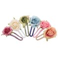 thumbnail image 1 of 6 pinzas de cocodrilo con forma de rosa: broches de rosas mexicanas, alfileres, pinzas para el pelo con diseño floral de cocodrilo, accesorios para mujeres y niñas., 1 of 8