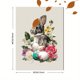 thumbnail image 3 of QISVANSET Easter Bunny Floral Eggs Canvas Wall Art 15.75x11.81 Inches, 3 of 5