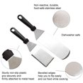 thumbnail image 3 of Juego de herramientas de cocina de calidad profesional, mango resistente al calor, diseño ergonómico, material resistente para juego de espátulas para plancha, herramientas de acero inoxidable, 3 of 5