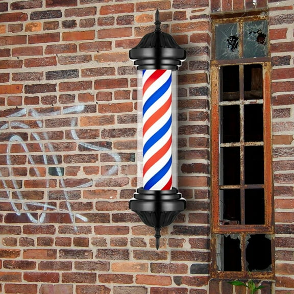 Ktaxon 30" Barber Pole LED Light, Hair Salon Barber Shop Open Sign,Rotating LED Strips