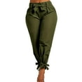 thumbnail image 4 of Women's High Waist Wide Leg Casual Pants With Bow Detail Womens Capris, 4 of 4