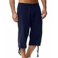 thumbnail image 7 of Capri Pants for Men Trendy Relaxed Fit Capris Side Drawstring Solid Color Pants, 7 of 7