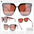 thumbnail image 2 of Womens Designer Squared Butterfly Chic Sunglasses Burgundy Pink - Burgundy Mirror, 2 of 8