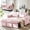 Pink, variant on AISWORD Convertible Sofa Bed, 3 in 1 Pull Out Sleeper Loveseat Couch with Storage, Pink