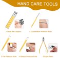 thumbnail image 5 of STONCEL 16pcs Professional Manicure Set, Stainless Steel Pedicure Kit, Facial Grooming Kit Trave Nail Care Tools Yellow, 5 of 6