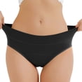thumbnail image 5 of Nestiefly Womens Underwear Seamless High Waisted Panties | Full Coverage, Lightweight, Soft Stretch Breathable, Tagless Briefs 2026 Black 3XL, 5 of 6