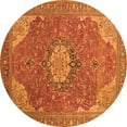 thumbnail image 1 of Ahgly Company Indoor Round Medallion Orange Traditional Area Rugs, 8' Round, 1 of 1