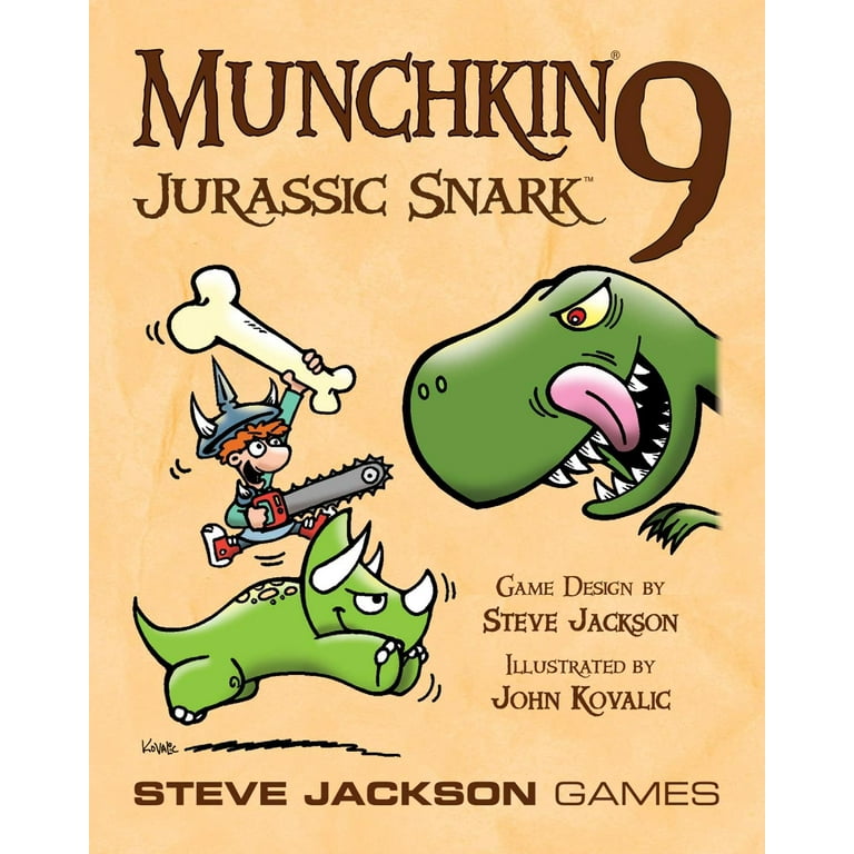 Steve Jackson Games Munchkin 9 – Jurassic Snark Card Game (Expansion) |112-Card Expansion | Adults, Kids, & Family Game | Fantasy Adventure RPG | Ages 10+ | 3-6 Players | Avg Play Time 120 Min Steve Jackson Games Munchkin 9 – Jurassic Snark Card Game (Expansion) |112-Card Expansion | Adults, Kids, & Family Game | Fantasy Adventure RPG | Ages 10+ | 3-6 Players | Avg Play Time 120 Min