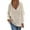 Beige, variant on UJNDER Deep V Neck Waffle Long Sleeve Knit Sweater Loose Fit for Women Casual Pullover Top Beige L