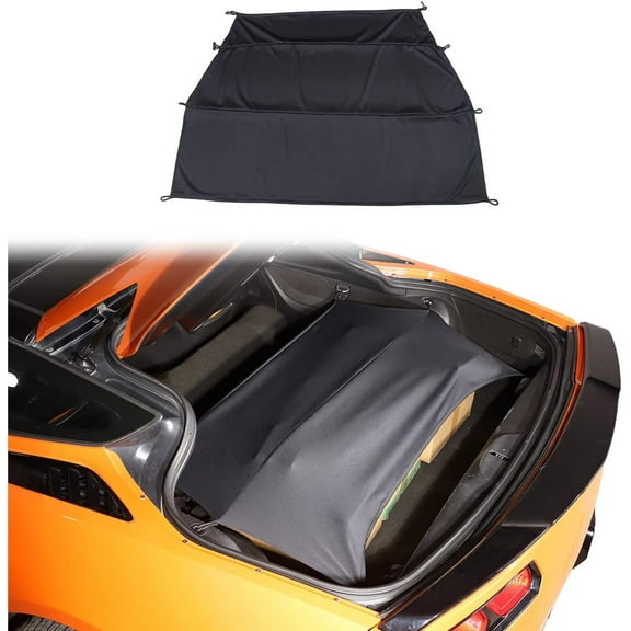 TINKI Car Trunk Cargo Cover Compatible with for Chevrolet Corvette C7 2014-2019, Retractable Trunk Security Shield Shade Auto Tail Box Accessories