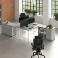 thumbnail image 1 of Hustle 2 Person Desk with Mobile Storage in Platinum Gray - Engineered Wood, 1 of 9
