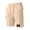 Khaki, variant on Men Summer Cargo Shorts with Multiple Pockets Classic Fit Drawstring Waist Casual Style 1979 Print Lightweight Workwear