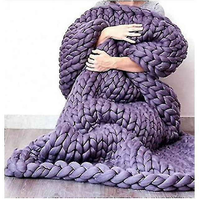 Woolen Blanket Zichao Coarse Yarn Blanket Arm Knitted Air Conditioning Blanket-SinKeeU
