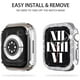 thumbnail image 4 of 3-Pack Crystal Rhinestone Bumper with Apple Watch Case for Series 6 5 4 3 2 1 SE Bling Face Cover Sparkling Frame for iWatch Women Girls (42mm, Black/Silver/Clear), 4 of 5