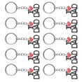 thumbnail image 1 of Haofy Wireless Switch Toggle Switch Keychain Alloy Material Heart Pendant Family Birthday Present Key Decoration Touch, 1 of 8